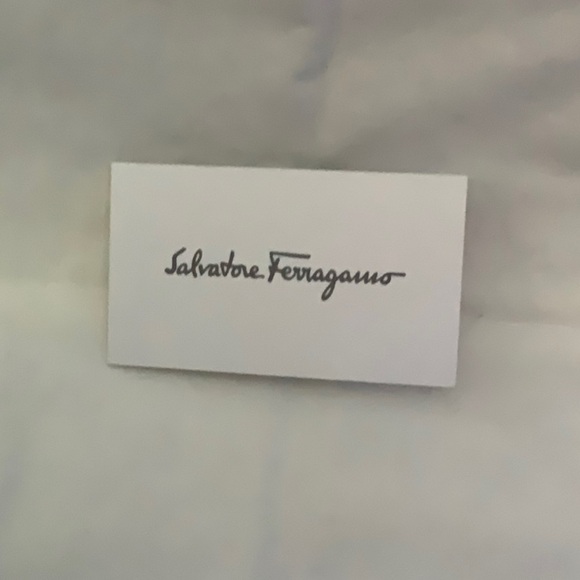 Salvatore Ferragamo Top Handle Handbag in Metallic Silver Leather (12.5"x9.44") - Picture 14 of 16